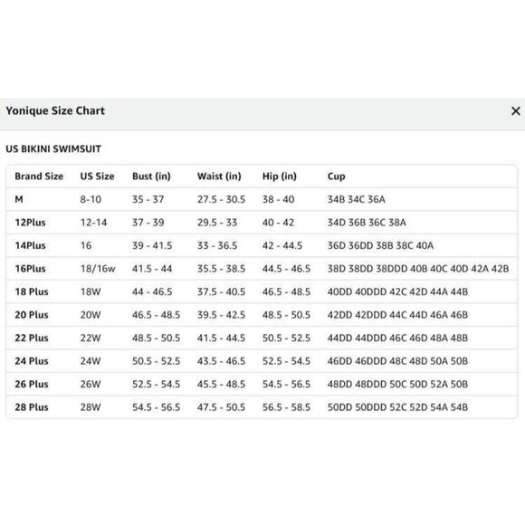 Yonique Plus Size 22W Swimsuit Tankini Skirt Set High Neck Three Keyhole Design - Picture 6 of 8